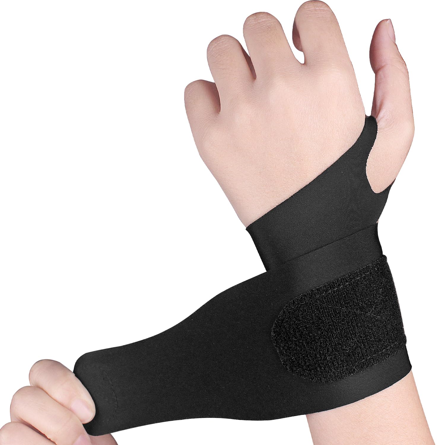 2 Pcs Ultra-Thin Wrist Brace Support for Carpal Tunnel, Pain Relief, Arthritis, Tendonitis, Elastic Wrist Wraps Right and Left Hands - Compression and Support for Fitness Enthusiasts (Skin Tone)