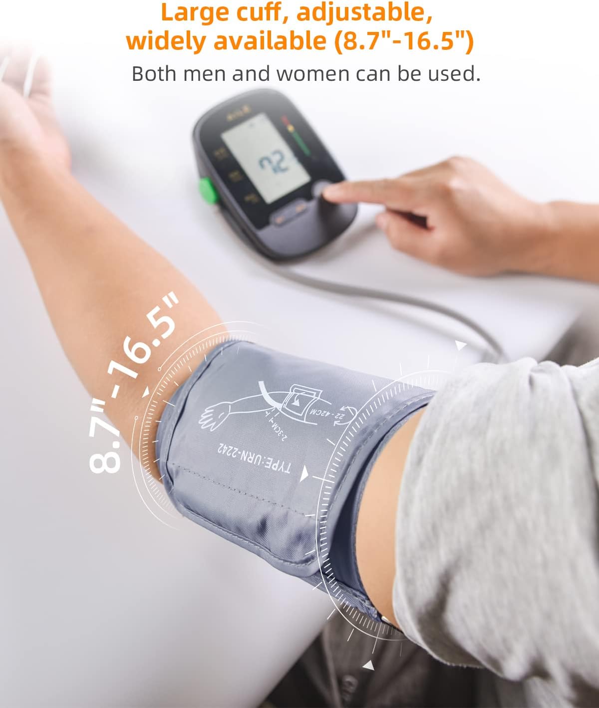 Blood Pressure Monitor for home use : AILE Blood Pressure Machine,Blood Pressure Cuff (8.7-16.5Adjustable),Upper Arm Automatic BP Monitor,high Blood Pressure machine L Cuff,2*99 Memory,Easy to use