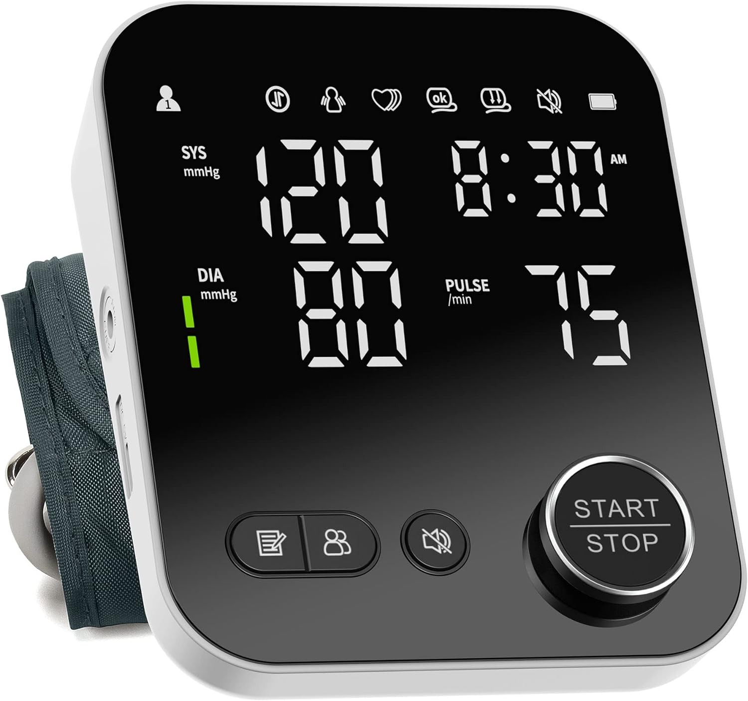 Blood Pressure Monitor Upper Arm Blood Pressure Monitors for Home Use Adjustable 8.7-16.5 Cuff LED Display 2x120 Memory Portable BP Monitor with Storage Bag