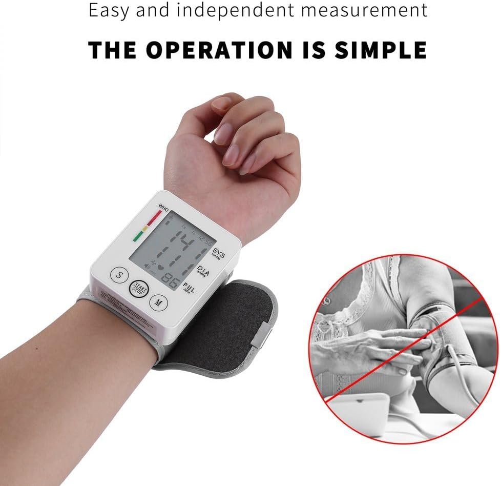 Blood Pressure Monitor Wrist, Blood Pressure Machine with Large Wrist Cuff 7.7 inch, BP Digital Automatic Blood Pressure Cuff for Home Use (CK-W132-new)