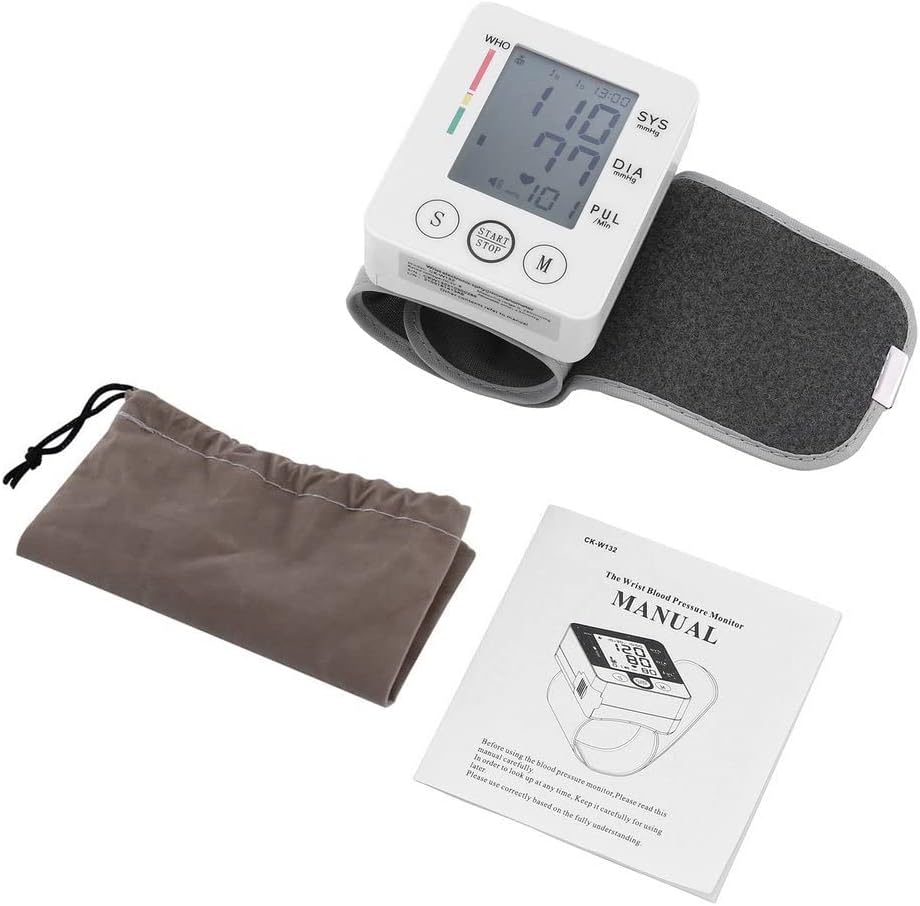 Blood Pressure Monitor Wrist, Blood Pressure Machine with Large Wrist Cuff 7.7 inch, BP Digital Automatic Blood Pressure Cuff for Home Use (CK-W132-new)