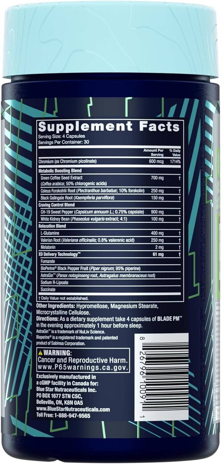 Blue Star Nutraceuticals Blade PM Night Time Fat Burner