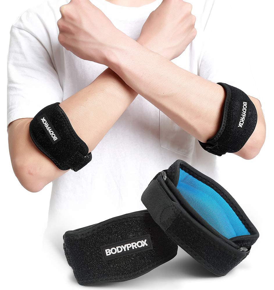 Bodyprox Elbow Brace 2 Pack for Tennis  Golfers Elbow Pain Relief