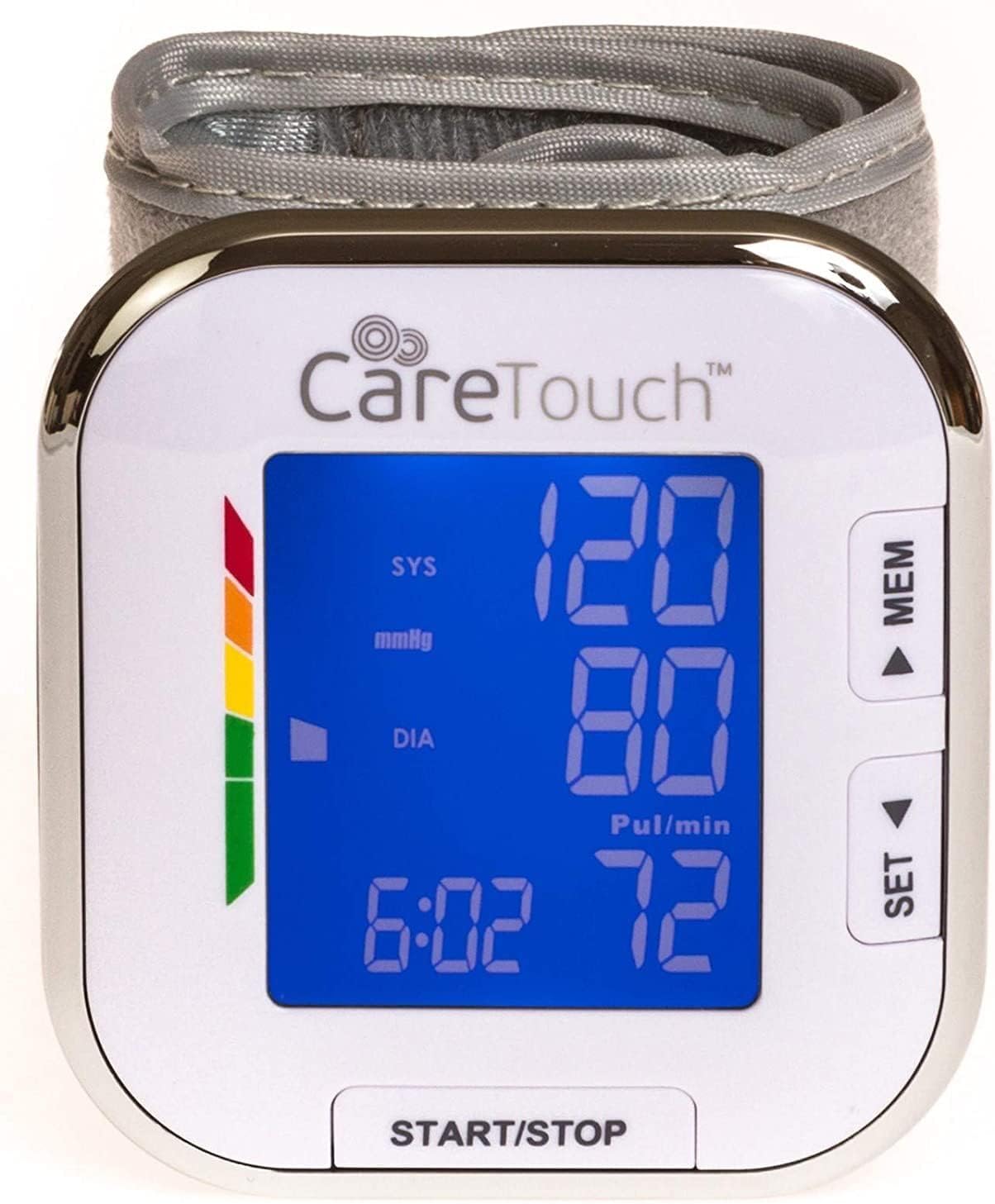 Care Touch Digital Wrist Blood Pressure Monitor, Wrist BP Cuff for Adults Size 5.5-8.5, Blood Pressure Monitors for Home Use, Automatic High Blood Pressure Machine with Batteries Protective Pouch