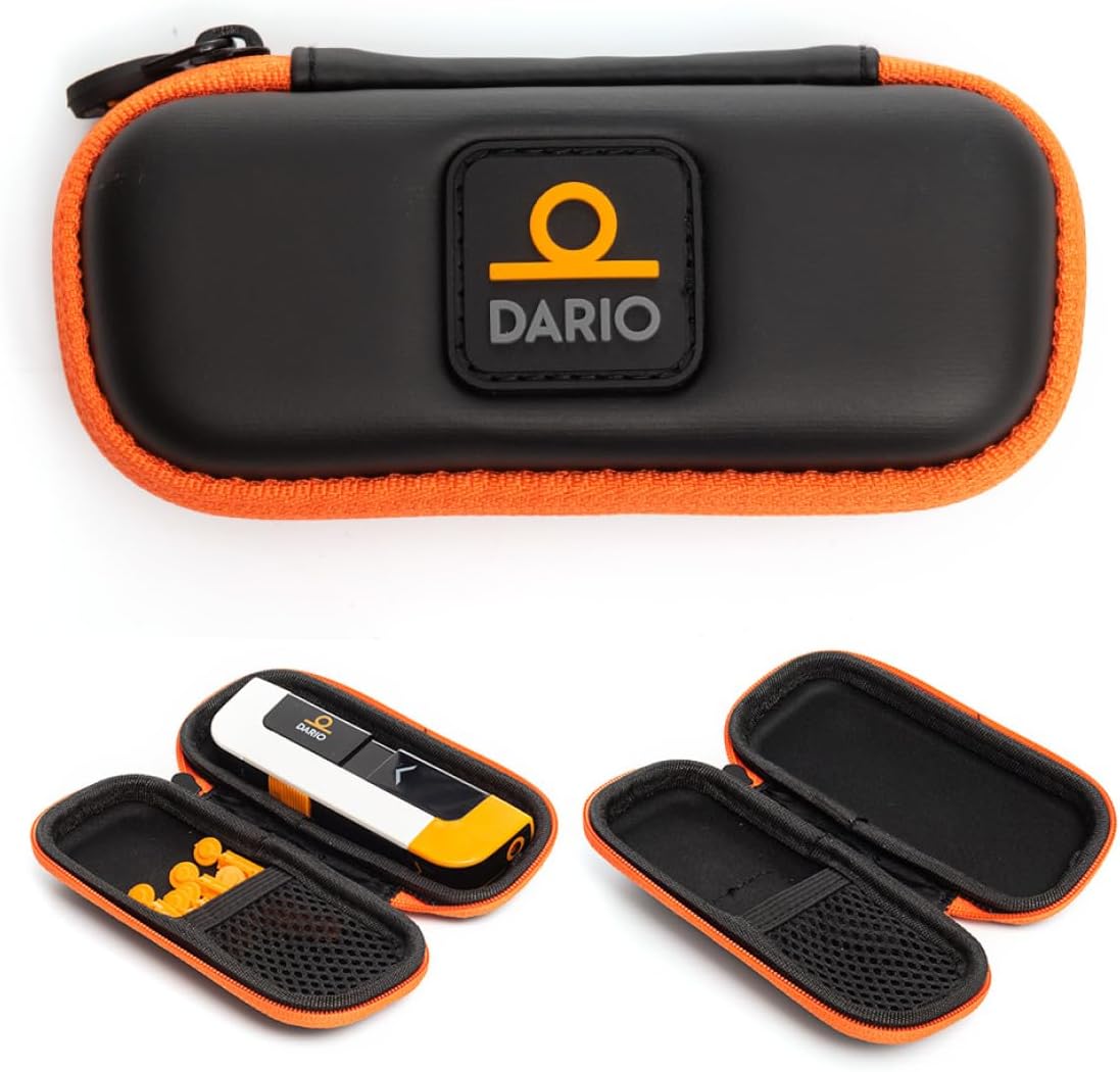 DARIO Diabetes Travel Case Bag – For Glucose Monitor Kit  Other Diabetic Supplies (Small, Black)