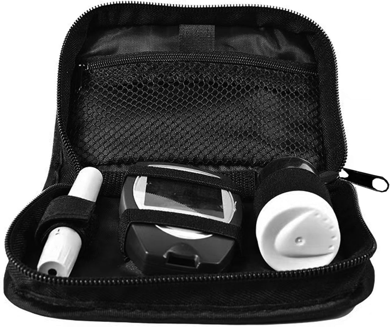 Diabetic Supplies Travel Case Storage Bag Diabetes Supply Organizer Pouch for Glucose Meter, Monitoring System, Blood Sugar Test Strips, Insulin Pens, Lancets, Vials, Pen Needles, Alcohol Wipes