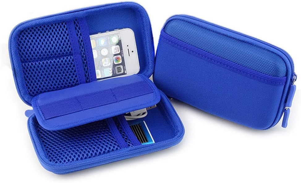 Diabetic Supply Travel Case Organizer Bag for Glucose Monitoring System, Blood Sugar Meter, Test Strips, Syringes, Needles, Lancets Device, Medication, Pills, Tablets Vials (Blue)