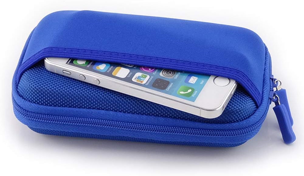 Diabetic Supply Travel Case Organizer Bag for Glucose Monitoring System, Blood Sugar Meter, Test Strips, Syringes, Needles, Lancets Device, Medication, Pills, Tablets Vials (Blue)