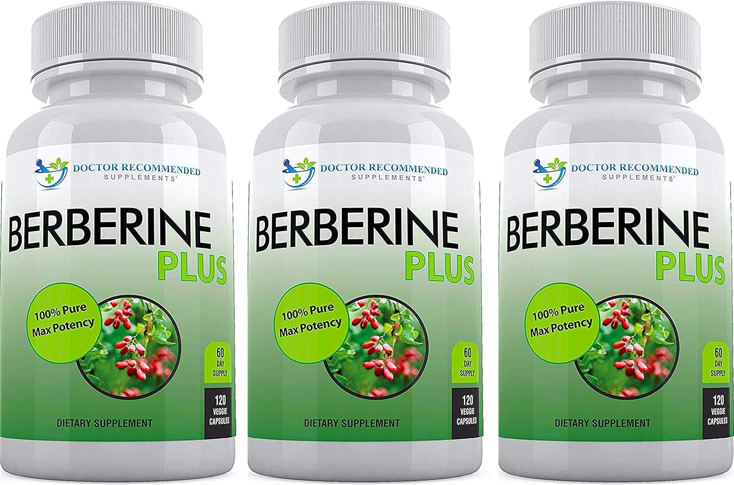 DOCTOR RECOMMENDED SUPPLEMENTS Berberine Plus 1200mg Per Serving - 120 Veggie Capsules with Royal Jelly