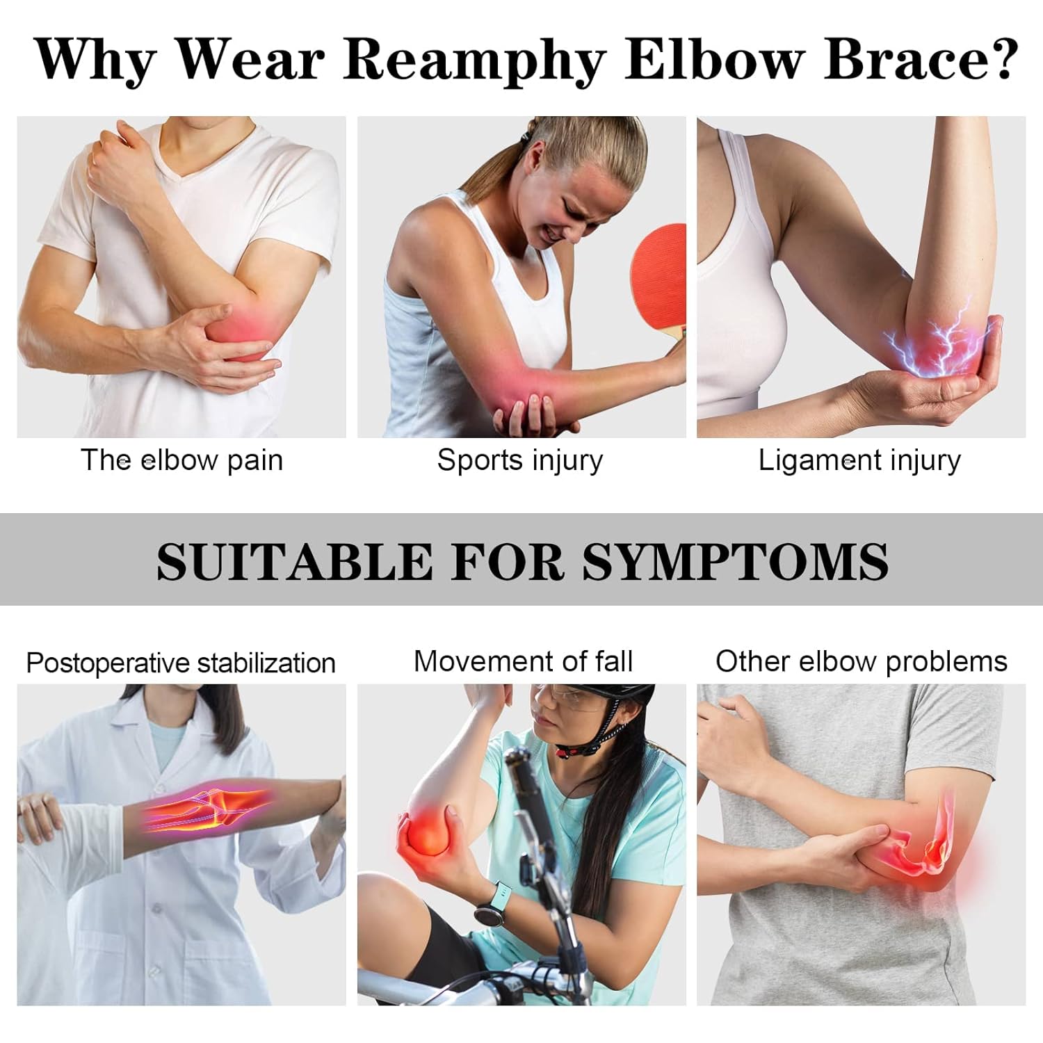 Elbow Brace,Comfortable Night Elbow Sleep Support,Elbow Splint, Adjustable Stabilizer with 2 Removable Metal Splints for Cubital Tunnel Syndrome,Tendonitis,Ulnar Nerve,Tennis,Fits for Men and Women