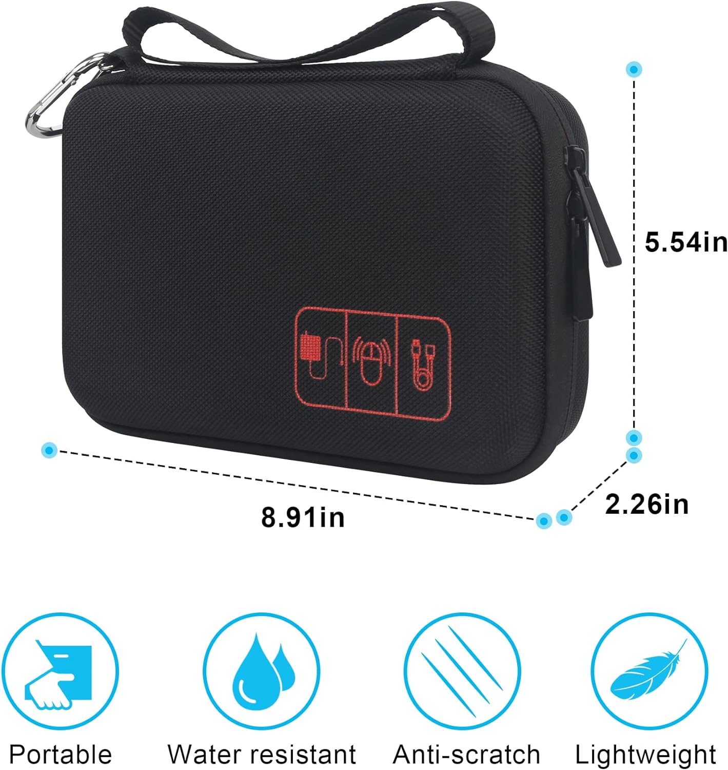 Elonbo Diabetic Supplies Travel Case, Glucose Meter Portable Storage Bag, Insulin Pen and Medication Carrying Case for Glucose Meters, Insulin Pen, Test Strips, Lancets, Syringe, Needles, Rose Gold.