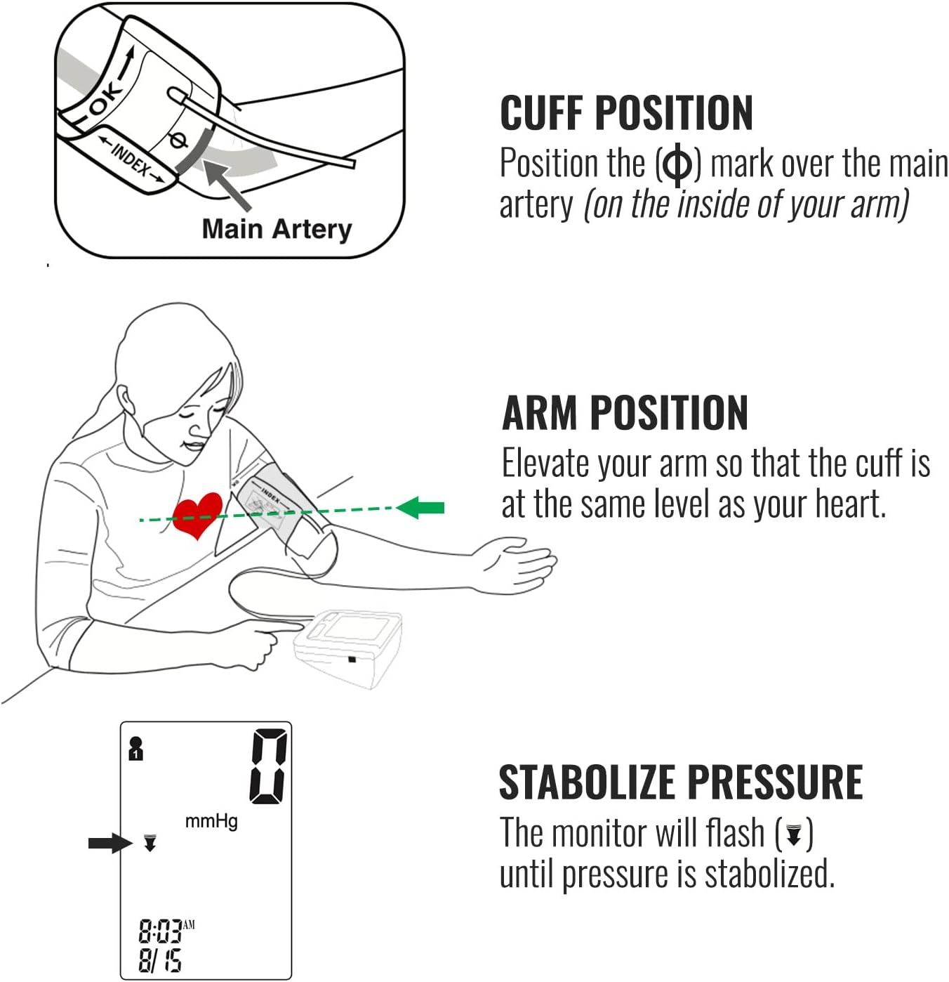 HealthSmart Digital Premium Blood Pressure Monitor with Automatic Upper Arm Cuff that Displays Blood Pressure, Pulse Rate and Irregular Heartbeat, Stores up to 120 Readings for 2 Users