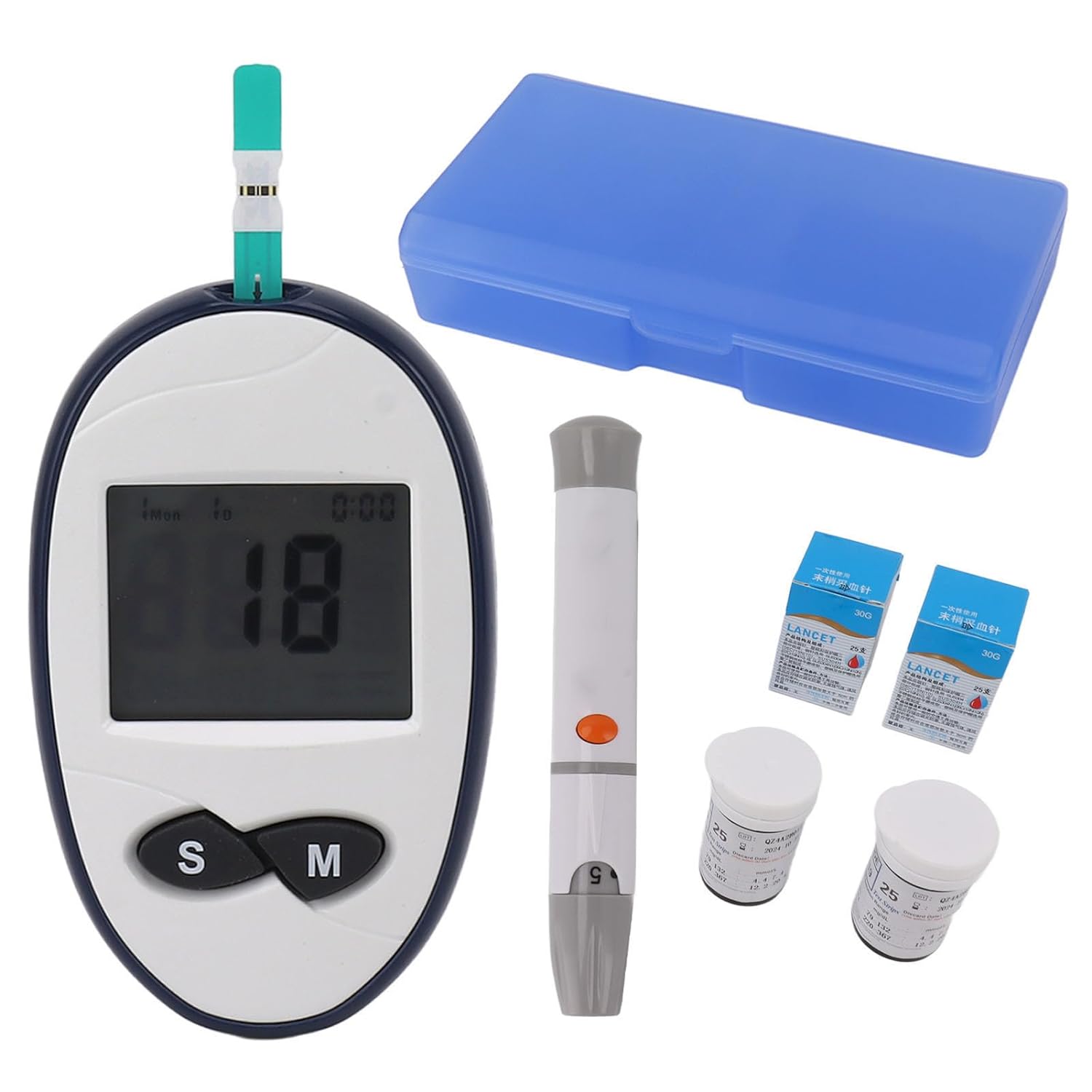 Home Blood Glucose Meter Blood Glucose Monitor Kit High Accuracy Blood Sugar Test Kit with Test Strips Blood Glucose Monitoring System Blood Sugar Test Kit