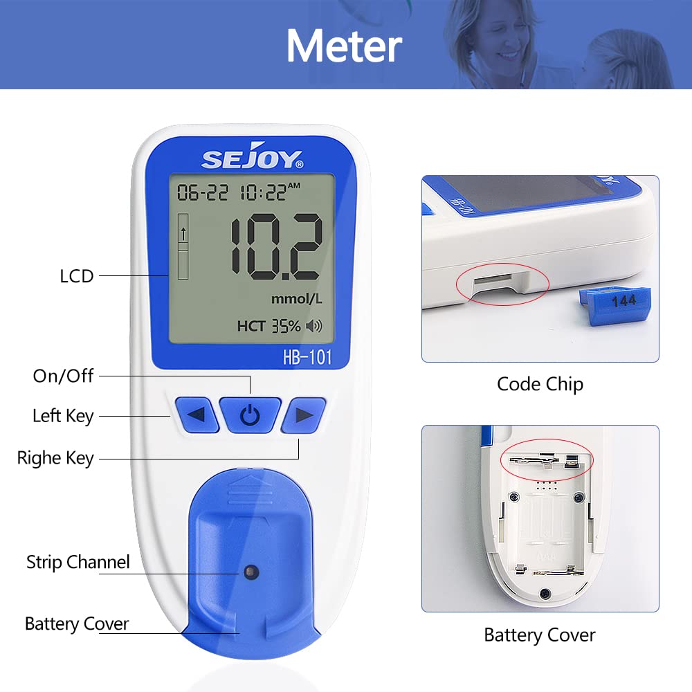 Home Use Hb System Hemoglobin Meter Hemoglobin Test Kit Meter +25 Strips + 25 Lancets