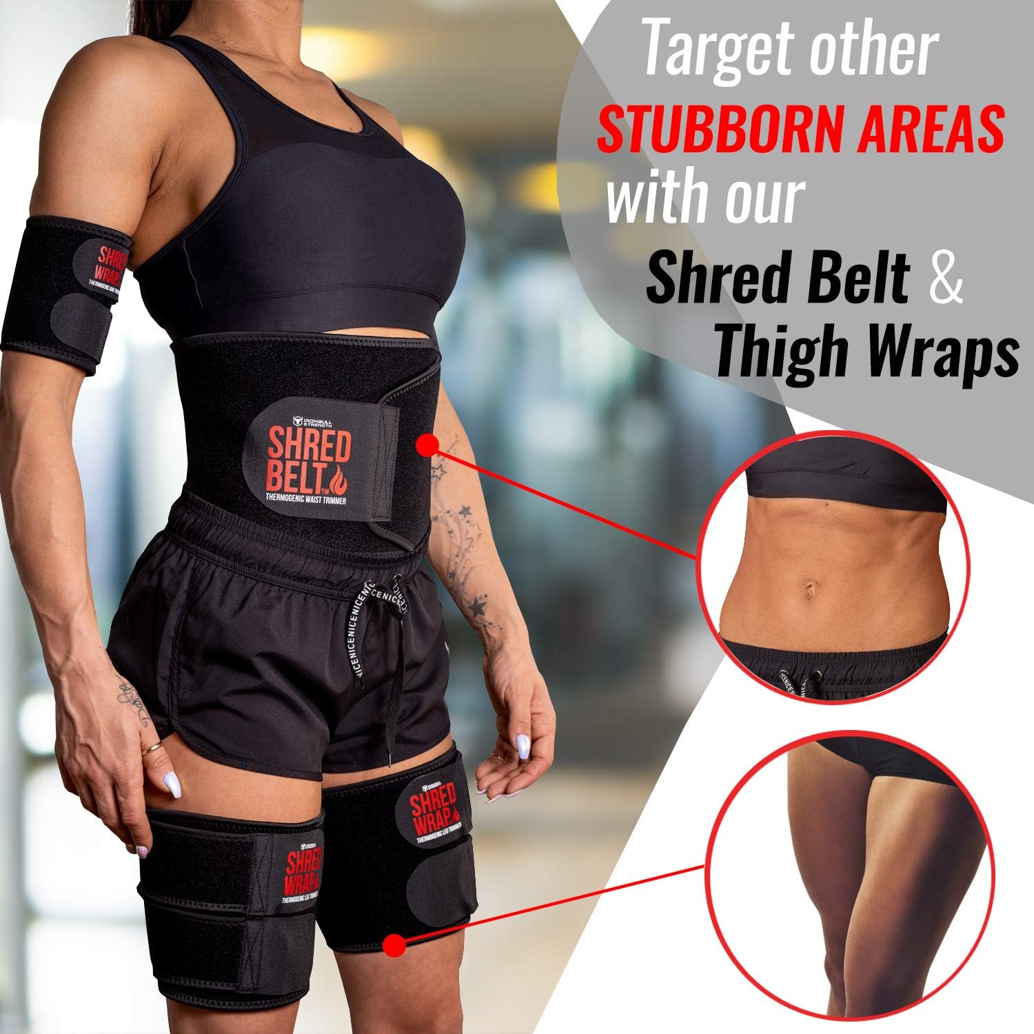 Iron Bull Strength Shred Wraps for Arms - Thermogenic Arm Trimmers for Weight Loss - Premium Fat Burning Bands with Slimming Technology - Arm Body Wraps Toner and Shaper