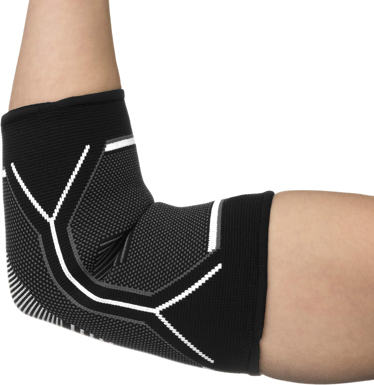 Kunto Fitness Elbow Brace Compression Support Sleeve (Shipped From USA) for Tendonitis, Tennis Elbow, Golf Elbow Treatment - Reduce Joint Pain During Any Activity!