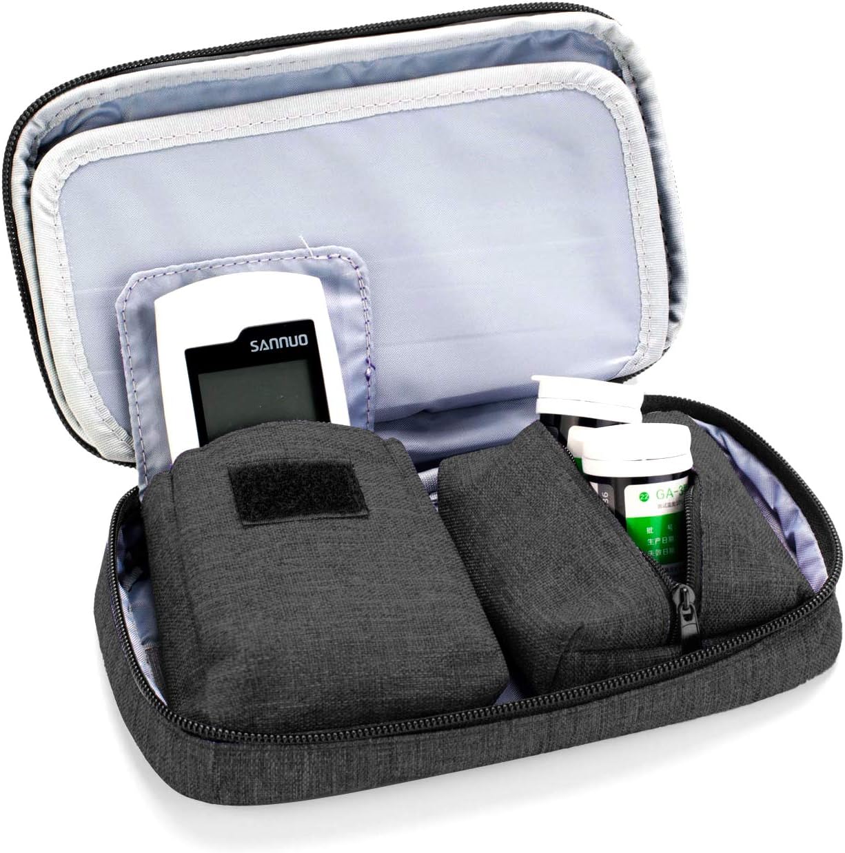 LUXJA Diabetic Supplies Travel Case, Storage Bag for Glucose Meter and Other Diabetic Supplies (Bag Only), Purple