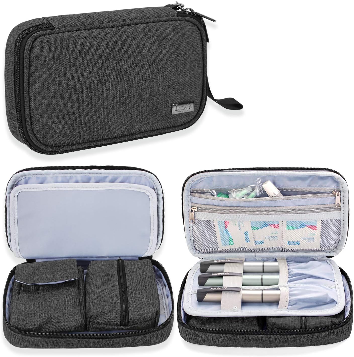 LUXJA Diabetic Supplies Travel Case, Storage Bag for Glucose Meter and Other Diabetic Supplies (Bag Only), Purple