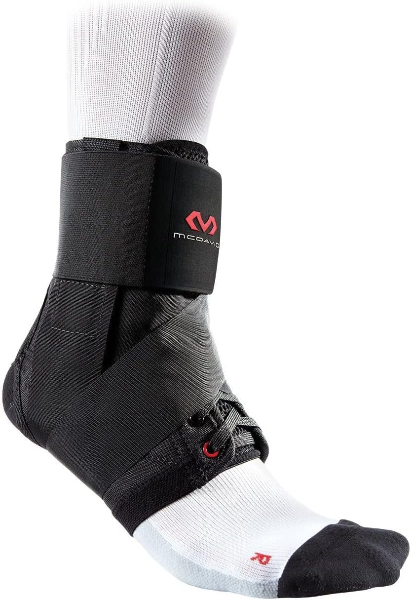McDavid Ankle Brace with Straps, Maximum Support, Comfortable Compression Breathable Design
