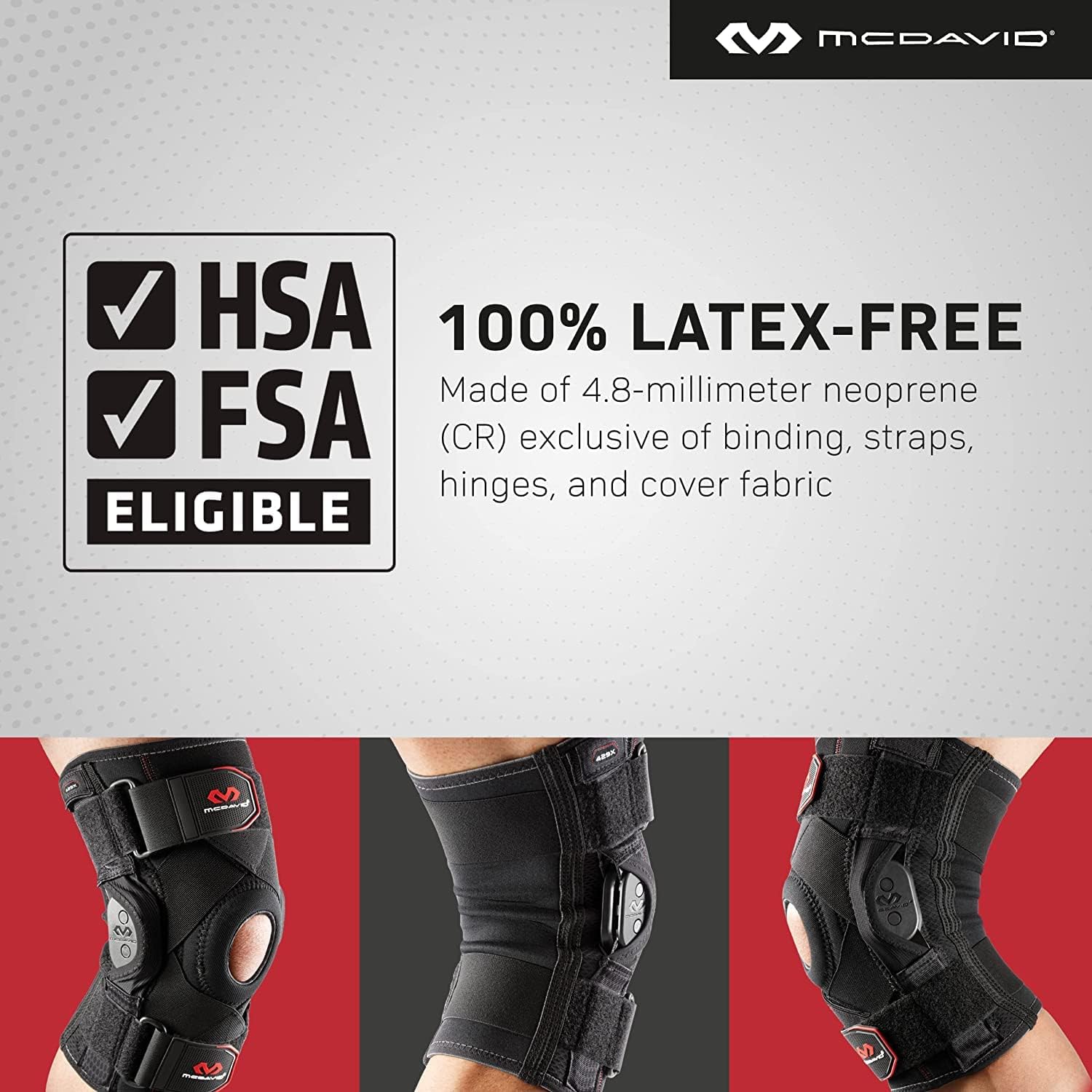 McDavid Maximum Support Knee Brace with Hinges (429X). Compression and Stability Straps for ACL, LCL, Arthritis, Tendonitis, MCL, Patella. Left and Right. Men and Women.