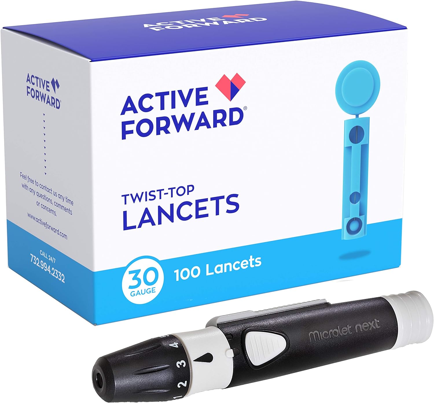 Microlet Lancing Device + 100 Active Forward 30g Lancets Review