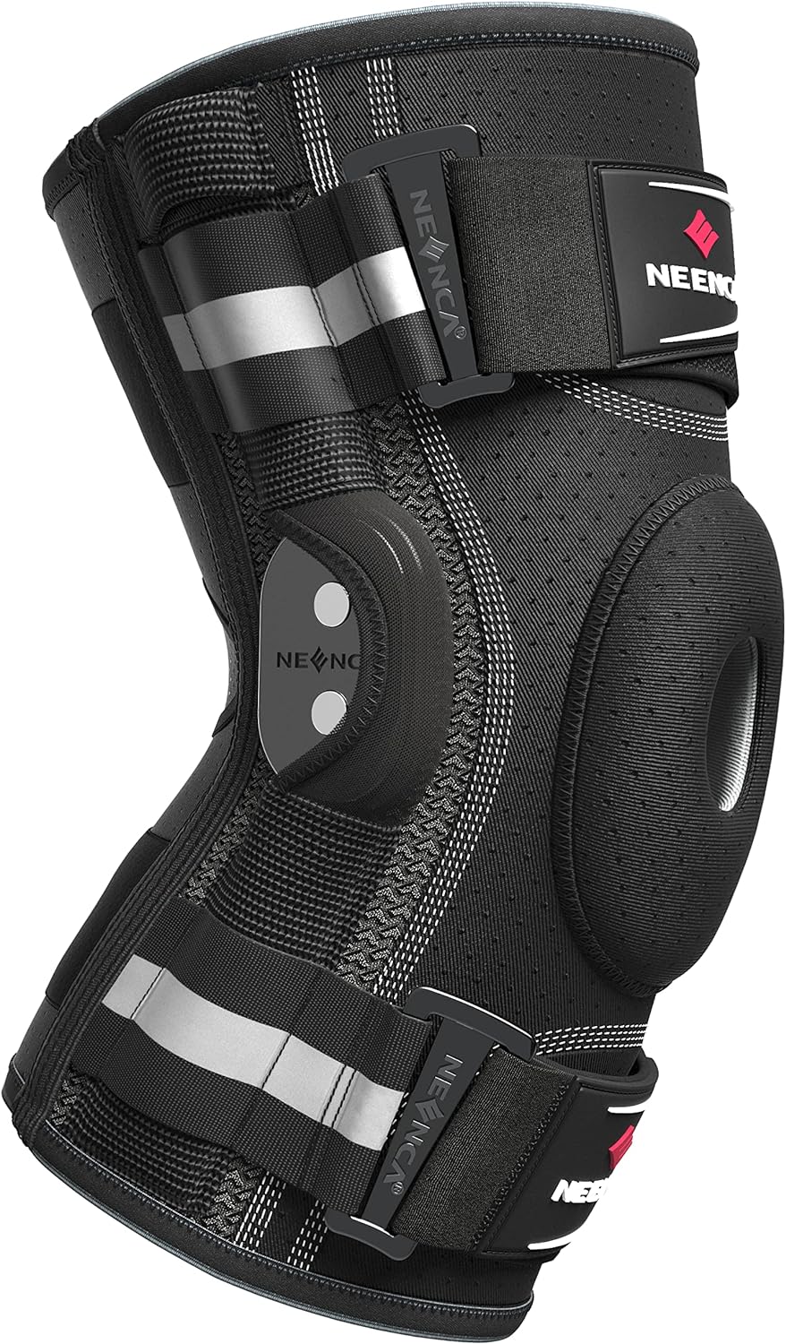 NEENCA Professional Knee Brace for Knee Pain, Adjustable Hinged Knee Support with Removable Side Stabilizers, Strong Stability for Joint Pain Relief, Arthritis, Meniscus Tear, ACL, PCL, Runner, Sports