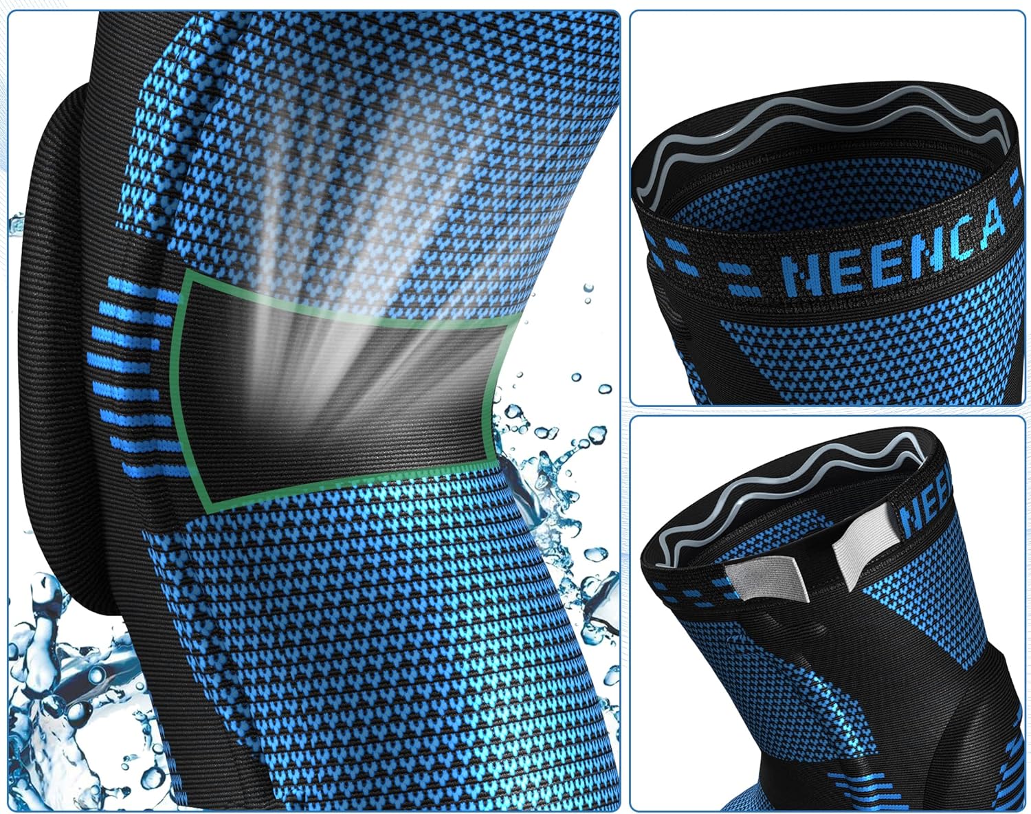 NEENCA Professional Knee Brace for Pain Relief, Medical Knee Support with Patella Pad Side Stabilizers, Compression Knee Sleeve for Meniscus Tear, ACL, Joint Pain, Runner, Workout - FSA/HSA APPROVED