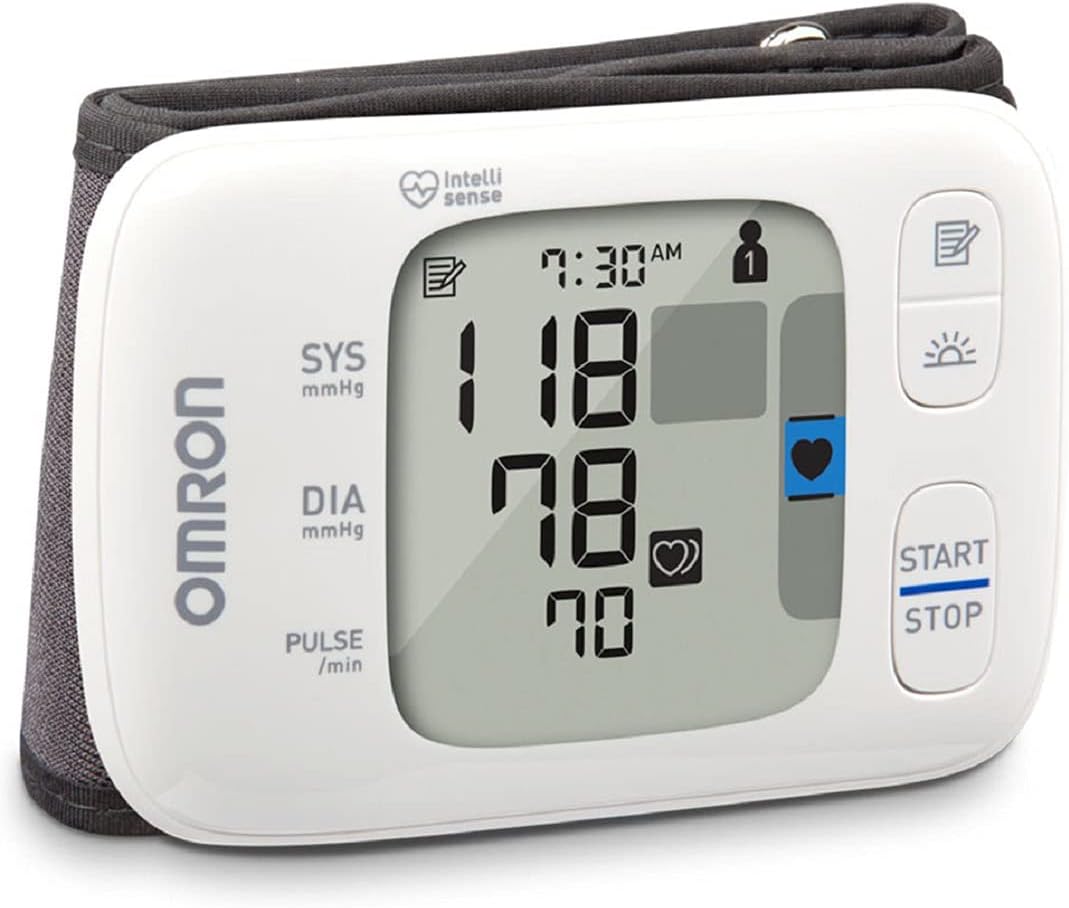 OMRON Gold Blood Pressure Monitor, Portable Wireless Wrist Monitor, Digital Bluetooth Blood Pressure Machine, Stores Up To 200 Readings for Two Users (100 each)