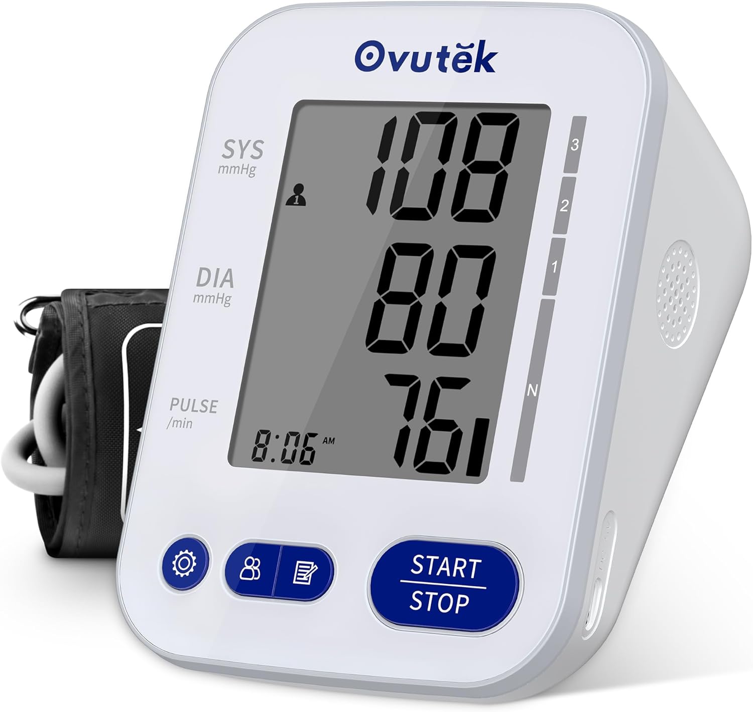 Ovutek Blood Pressure Monitors for Home Use, FSA/HSA Eligible Blood Pressure Machine Upper Arm for Adults, 8.7-15.7 BP Cuff with Batteries/Type-C Cable, Accurate BP Monitor, 240 Memories for 2 Users