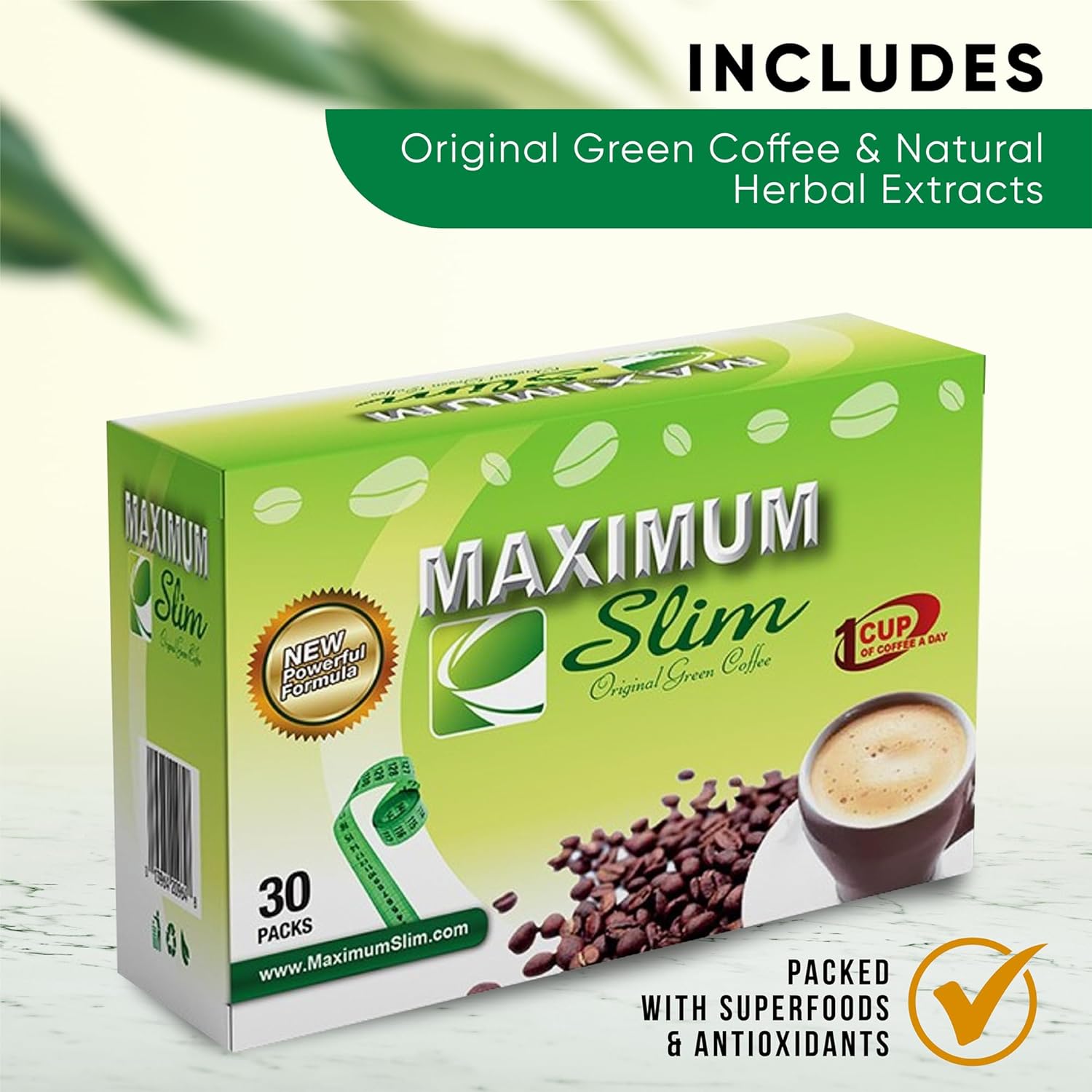 Premium Organic Coffee BOOSTS Your Metabolism DETOXES Your Body Controls Your Appetite. Effective Weight Loss Formula Includes Original Green Coffee Natural Herbal Extracts (Laxative Free)