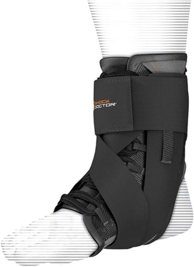 Shock Doctor Adult Ultra Wrap Lace Ankle Brace, Maximum Support, Adjustable Compression