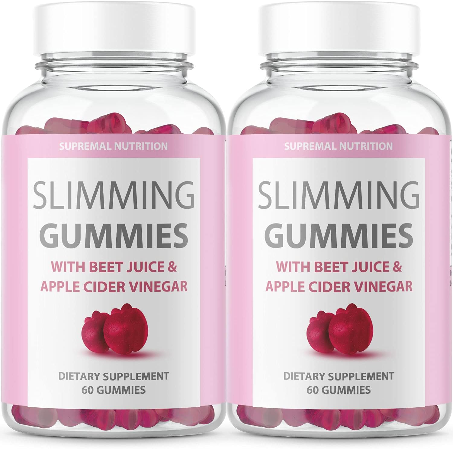 Slimming Gummies with Apple Cider Vinegar, Clinically Proven Slim Ingredients, It Works to Support a Healthy Body Belly for Women Men Loss, 60 count