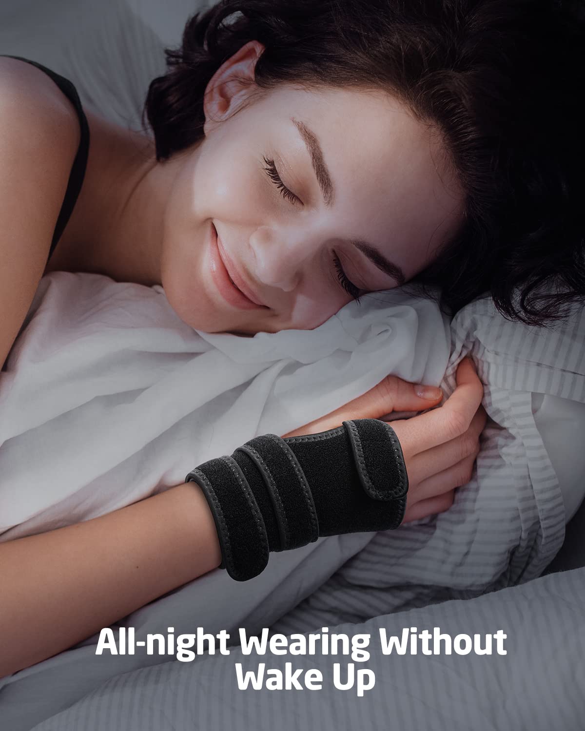 Tintol 2 Pack Wrist Brace for Carpal Tunnel Relief Night Moderate Support Splint for Typing Sleeping with a Metal Bar, Hand Brace Fit Right Left Hand for Tendonitis, Sprain, Arthritis, RSI