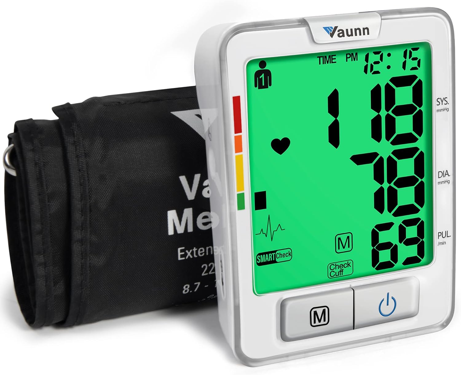 Vaunn Medical Automatic Blood Pressure Machine with Large Cuff, Digital Blood Pressure Monitor, Upper Arm Cuff 8.7-16.5 (vB100A)