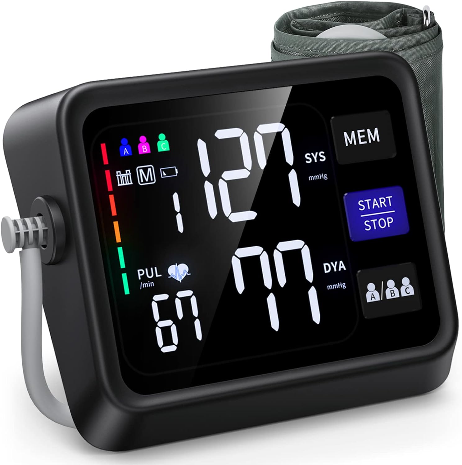 VERWINT Automatic Blood Pressure Monitor Upper Arm with Large Backlit Display, Accurate Digital BP Monitor with Adjustable Cuff 8.7-16.5, 3x199 Sets Memory, Include Batteries and Type C Cable