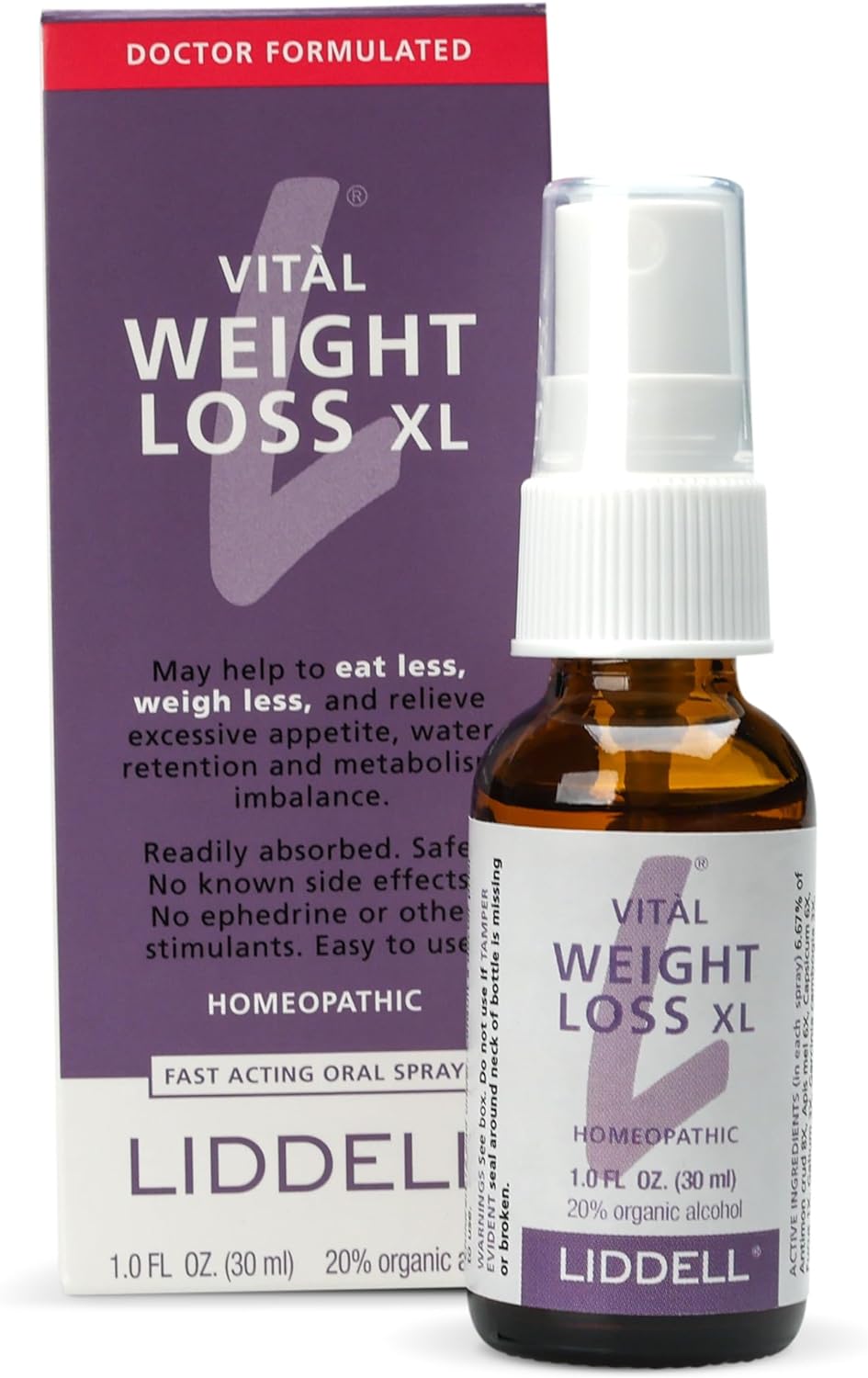 VITL Weight Loss XL Liddell Homeopathic 1 oz Liquid